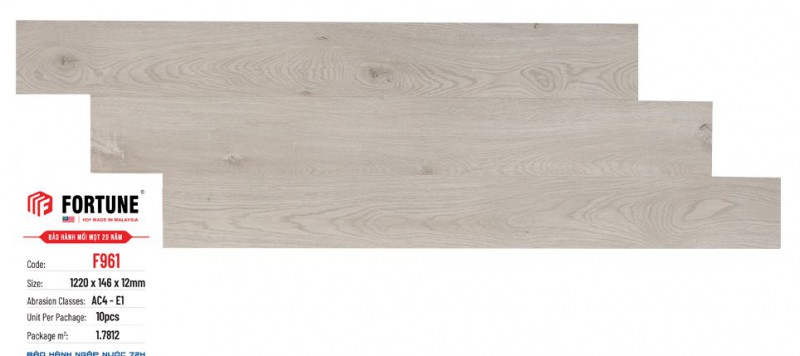 Sàn gỗ Fortune 12mm – F961