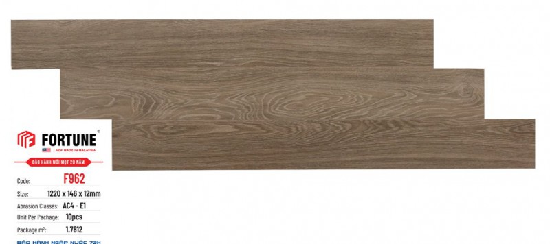 Sàn gỗ Fortune 12mm – F962