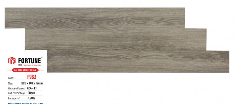 Sàn gỗ Fortune 12mm – F963