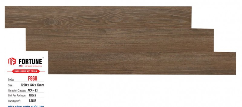 Sàn gỗ Fortune 12mm – F968