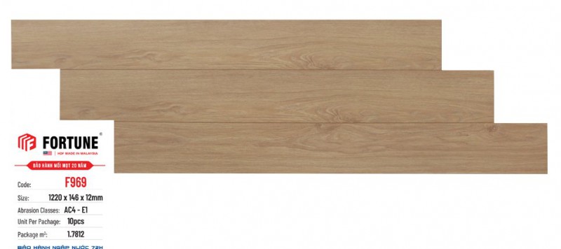 Sàn gỗ Fortune 12mm – F969